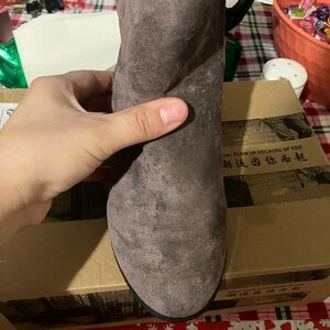 Women's Suede Ankle Boots - Taupe